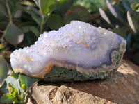 Natural Blue Lace Agate Geode Specimens x 6 From Nsanje, Malawi