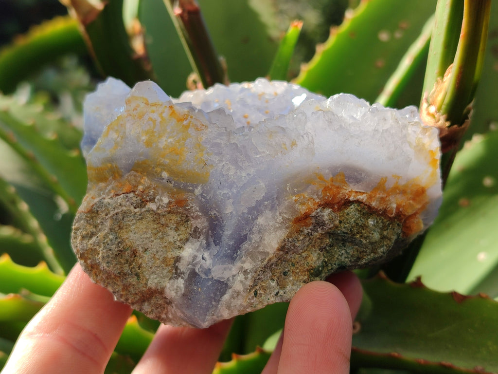 Natural Blue Lace Agate Geode Specimens x 6 From Nsanje, Malawi - Toprock Gemstones and Minerals 