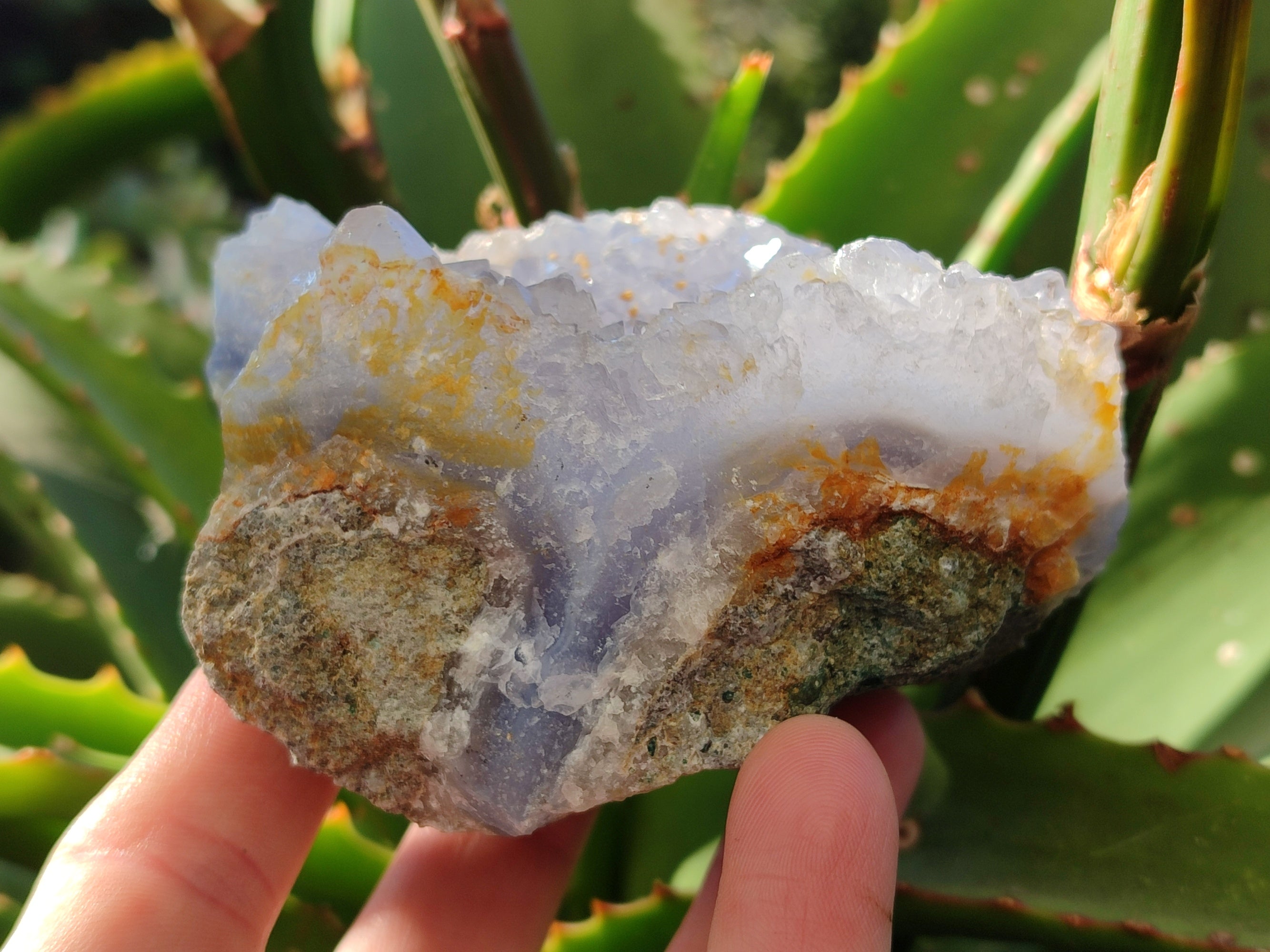 Natural Blue Lace Agate Geode Specimens x 6 From Nsanje, Malawi - Toprock Gemstones and Minerals 