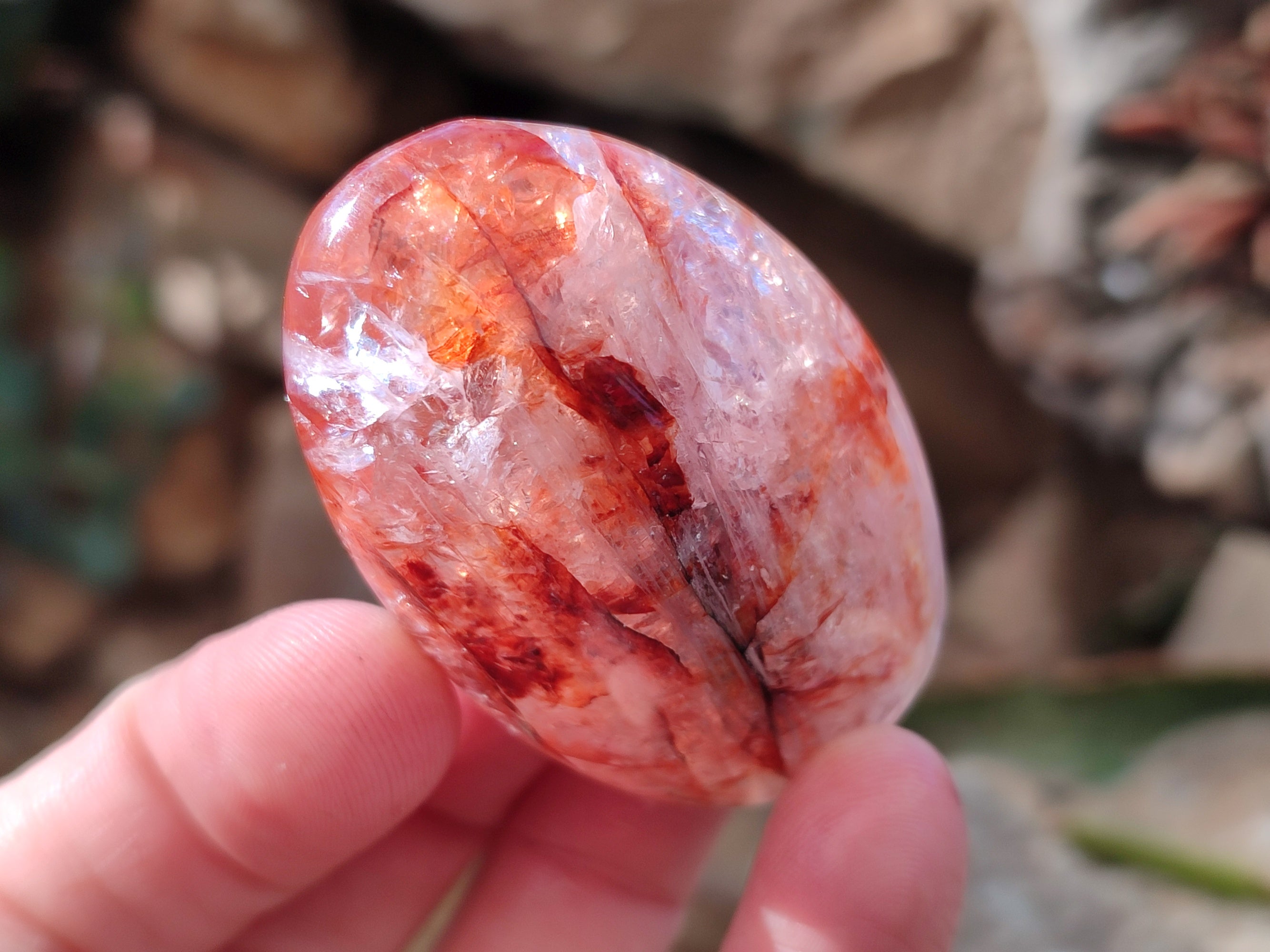 Polished Red Hematoid Quartz Palm Stones x 20 From Madagascar - Toprock Gemstones and Minerals 
