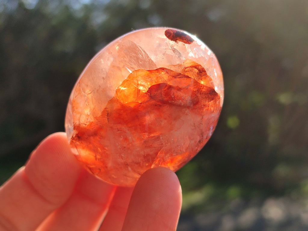 Polished Red Hematoid Quartz Palm Stones x 20 From Madagascar - Toprock Gemstones and Minerals 