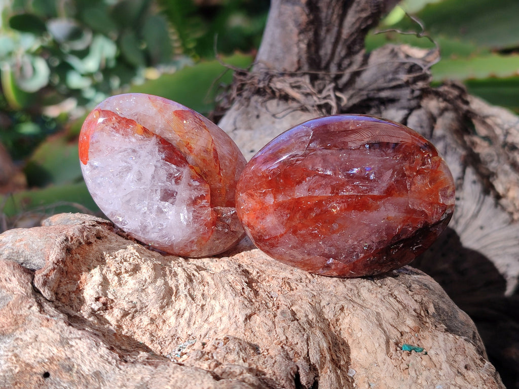 Polished Red Hematoid Quartz Palm Stones x 20 From Madagascar - Toprock Gemstones and Minerals 
