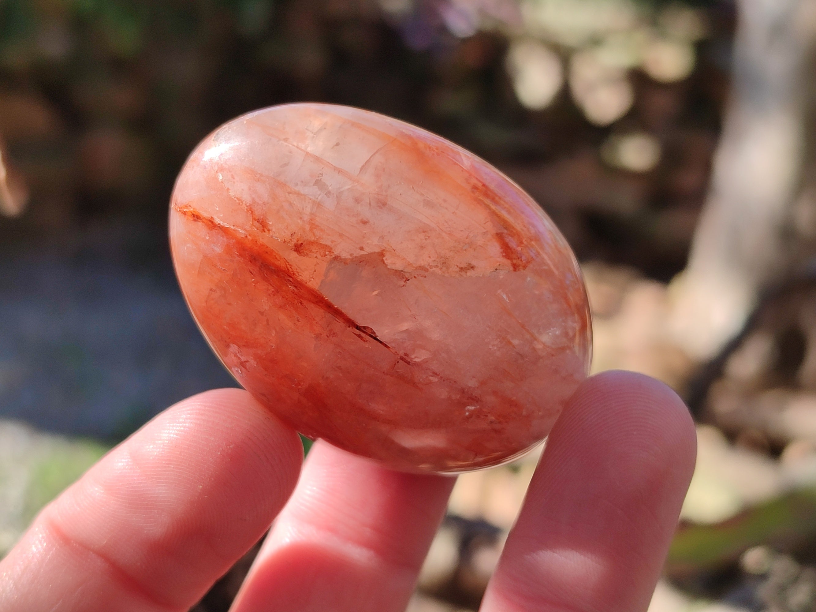 Polished Red Hematoid Quartz Palm Stones x 20 From Madagascar - Toprock Gemstones and Minerals 