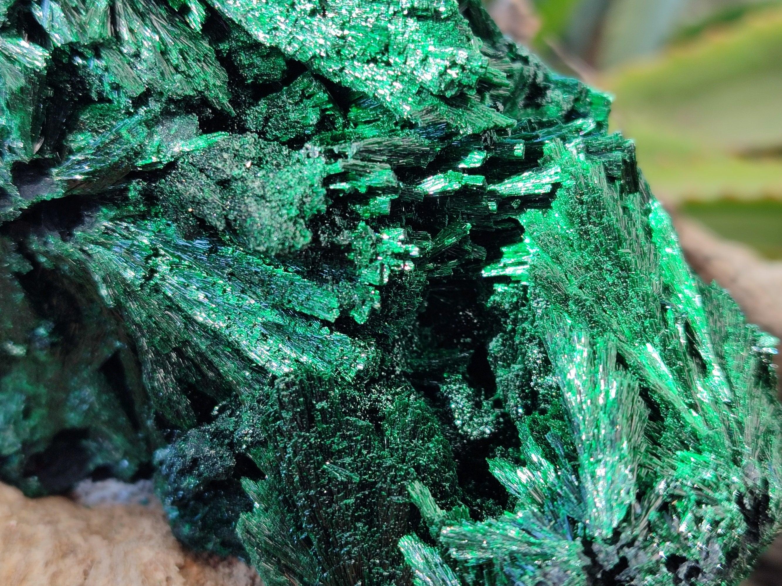 Natural Silky Malachite Specimens x 2 From Kasompe, Congo - Toprock Gemstones and Minerals 