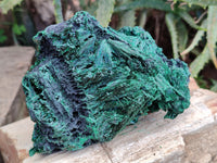 Natural Silky Malachite Specimens x 2 From Kasompe, Congo - Toprock Gemstones and Minerals 