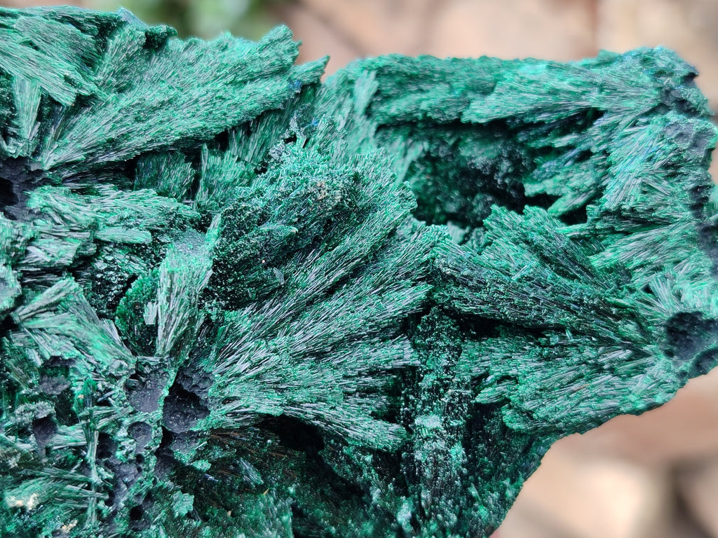 Natural Silky Malachite Specimens x 2 From Kasompe, Congo - Toprock Gemstones and Minerals 