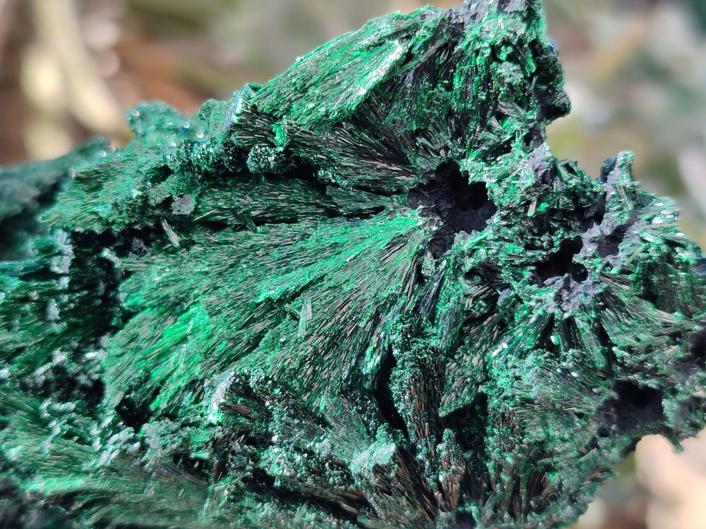 Natural Silky Malachite Specimens x 2 From Kasompe, Congo - Toprock Gemstones and Minerals 