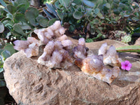 Natural Smokey Amethyst Spirit Quartz Clusters x 6 From Boekenhouthoek, South Africa - Toprock Gemstones and Minerals 