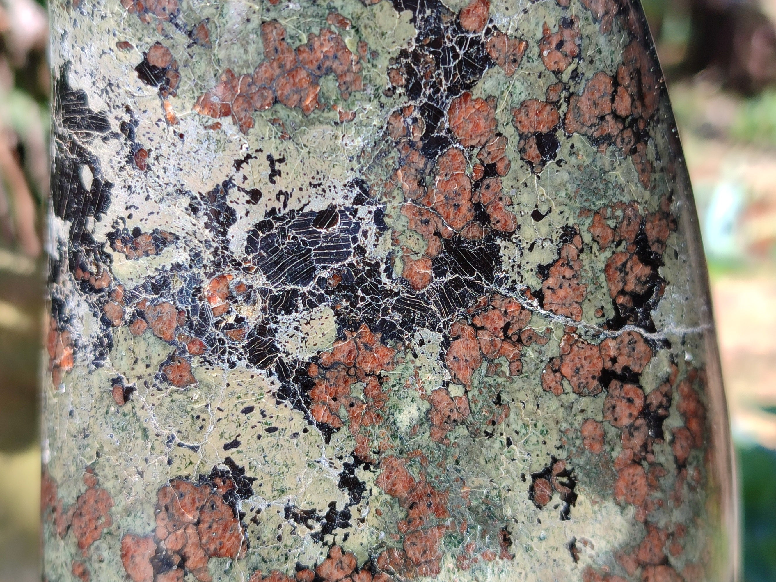 Polished Eclogite Standing Free Forms x 1 From Northern Cape, South Africa - Toprock Gemstones and Minerals 