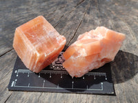 Natural Rhombohedral Sunset Orange Calcite Specimens x 24 From Spitzkop, Namibia - Toprock Gemstones and Minerals 