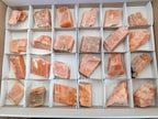 Natural Rhombohedral Sunset Orange Calcite Specimens x 24 From Spitzkop, Namibia - Toprock Gemstones and Minerals 