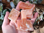 Natural Rhombohedral Sunset Orange Calcite Specimens x 24 From Spitzkop, Namibia - Toprock Gemstones and Minerals 