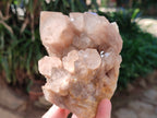 Natural Smokey Phantom Quartz Cluster x 3 From Luena, Congo - Toprock Gemstones and Minerals 