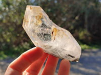 Polished Mixed Quartz and Smokey Quartz with Tourmaline Inclusions x 6 from Madagascar - Toprock Gemstones and Minerals 