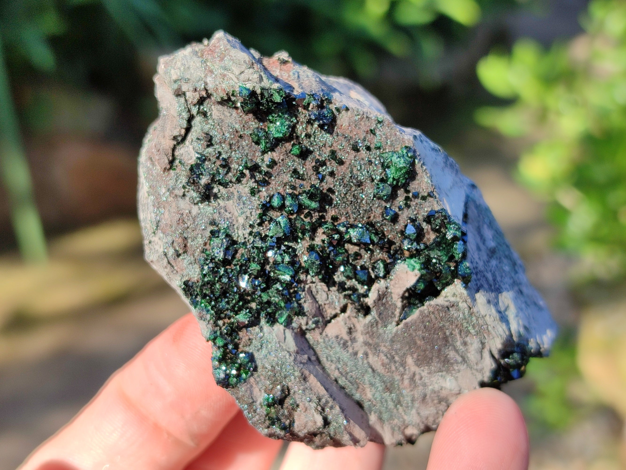 Natural Libethenite Crystals On Dolomite Matrix Specimens x 6 From Shituru, Congo - Toprock Gemstones and Minerals 