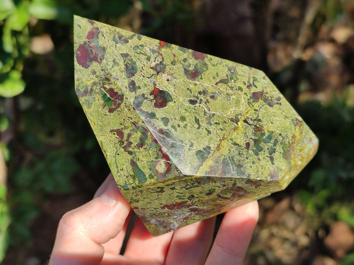 Polished Bastite Dragons Blood Stone Points x 3 From Tshipise, South Africa - Toprock Gemstones and Minerals 