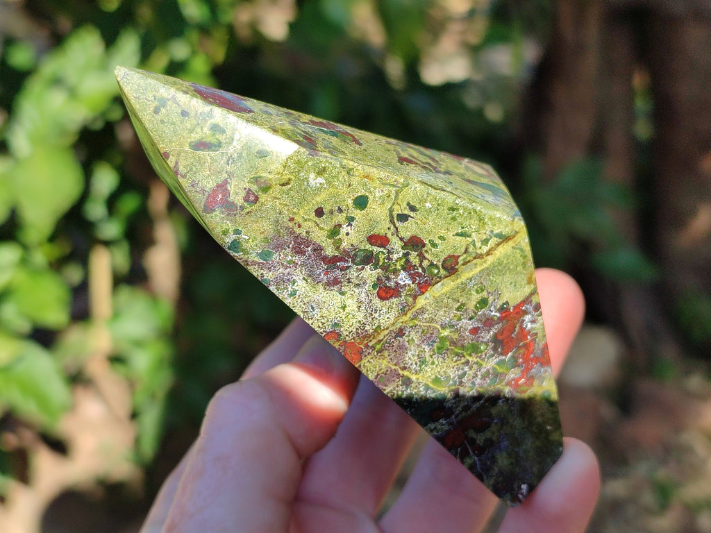 Polished Bastite Dragons Blood Stone Points x 3 From Tshipise, South Africa - Toprock Gemstones and Minerals 