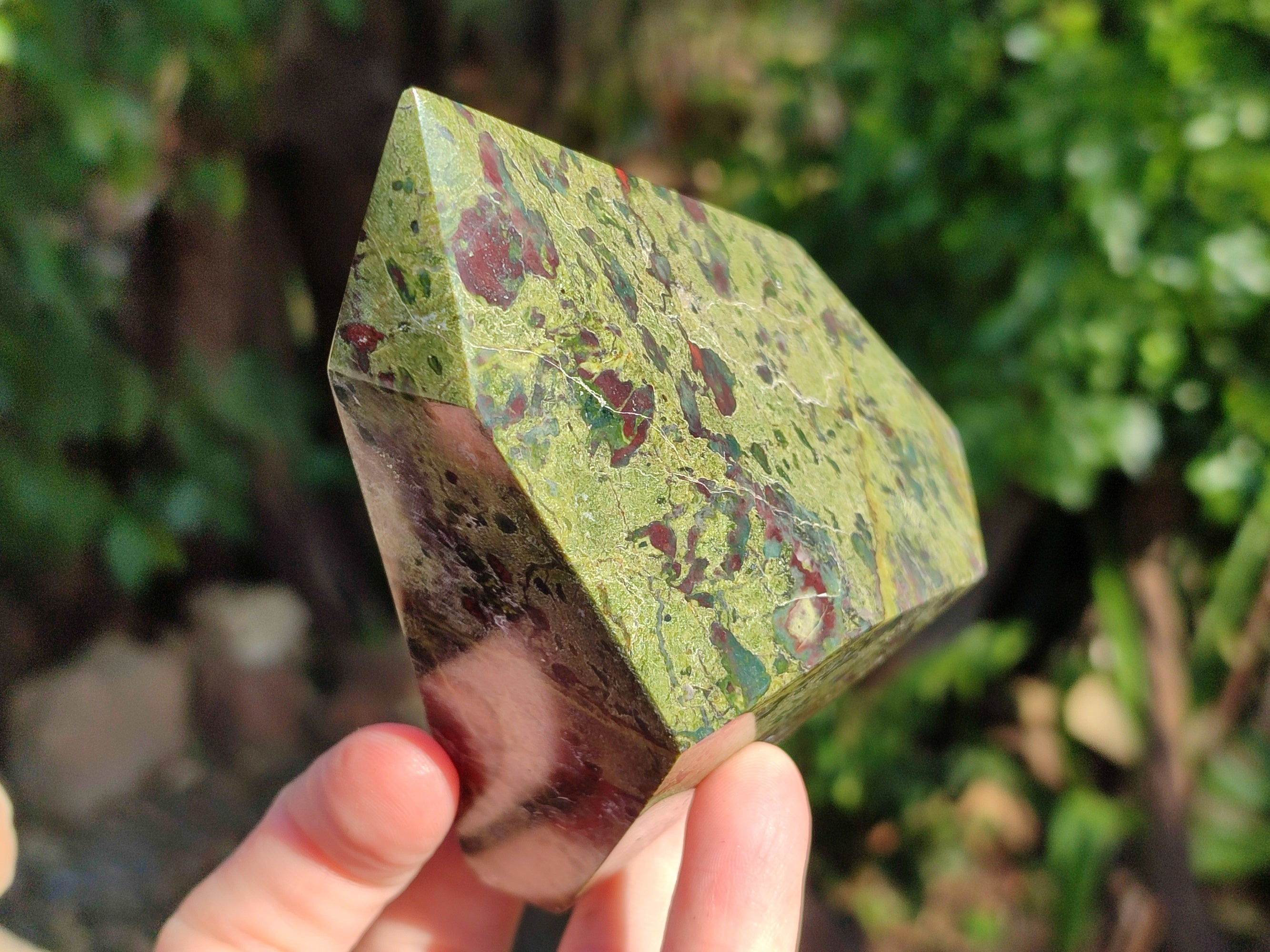 Polished Bastite Dragons Blood Stone Points x 3 From Tshipise, South Africa - Toprock Gemstones and Minerals 