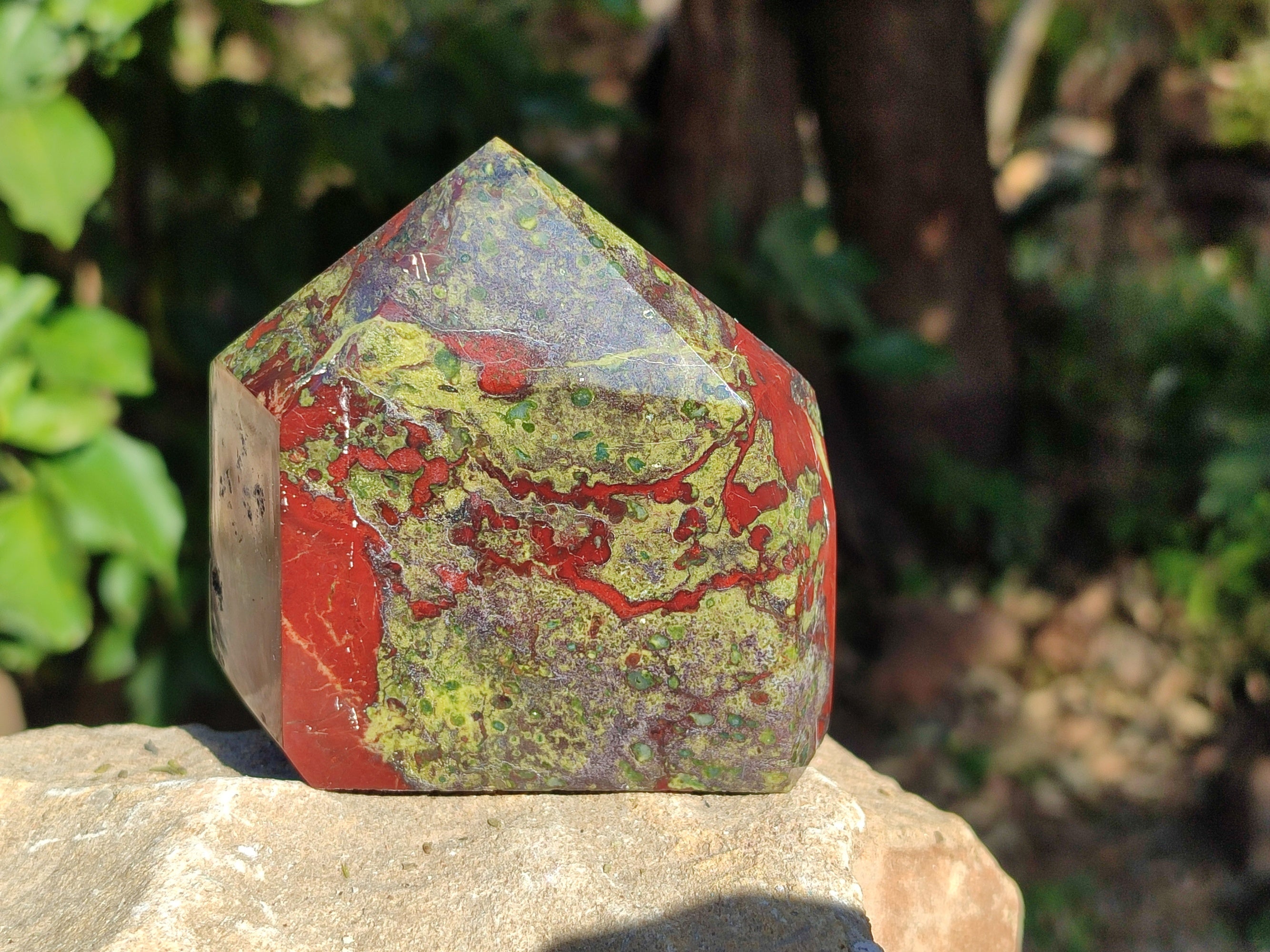 Polished Bastite Dragons Blood Stone Points x 3 From Tshipise, South Africa - Toprock Gemstones and Minerals 