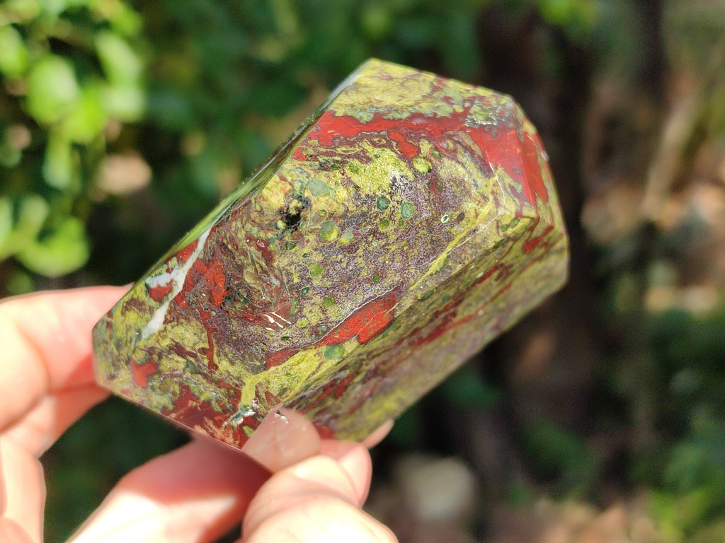 Polished Bastite Dragons Blood Stone Points x 3 From Tshipise, South Africa - Toprock Gemstones and Minerals 