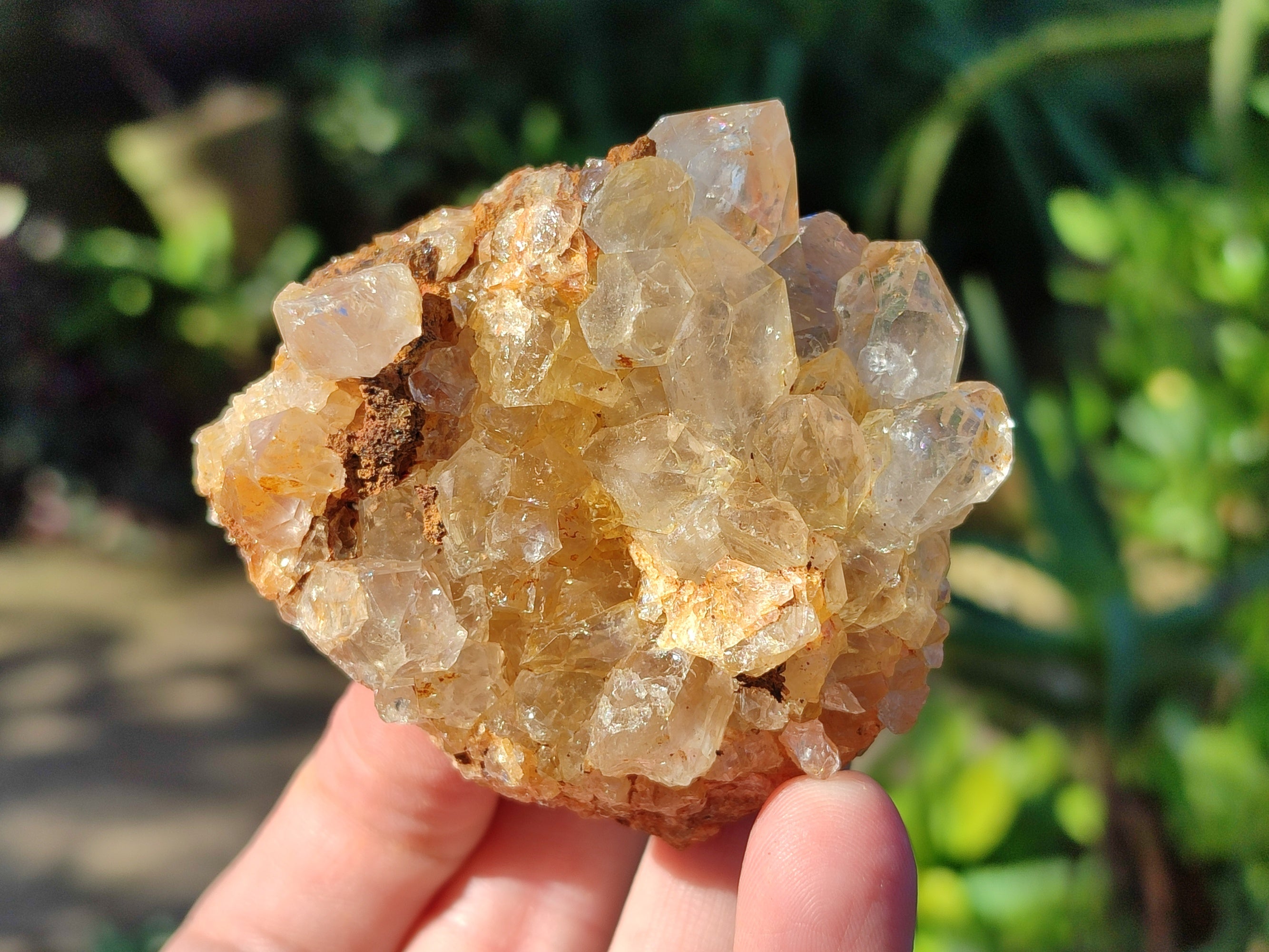 Natural Limonite Quartz Clusters x 12 From Solwezi, Zambia - Toprock Gemstones and Minerals 
