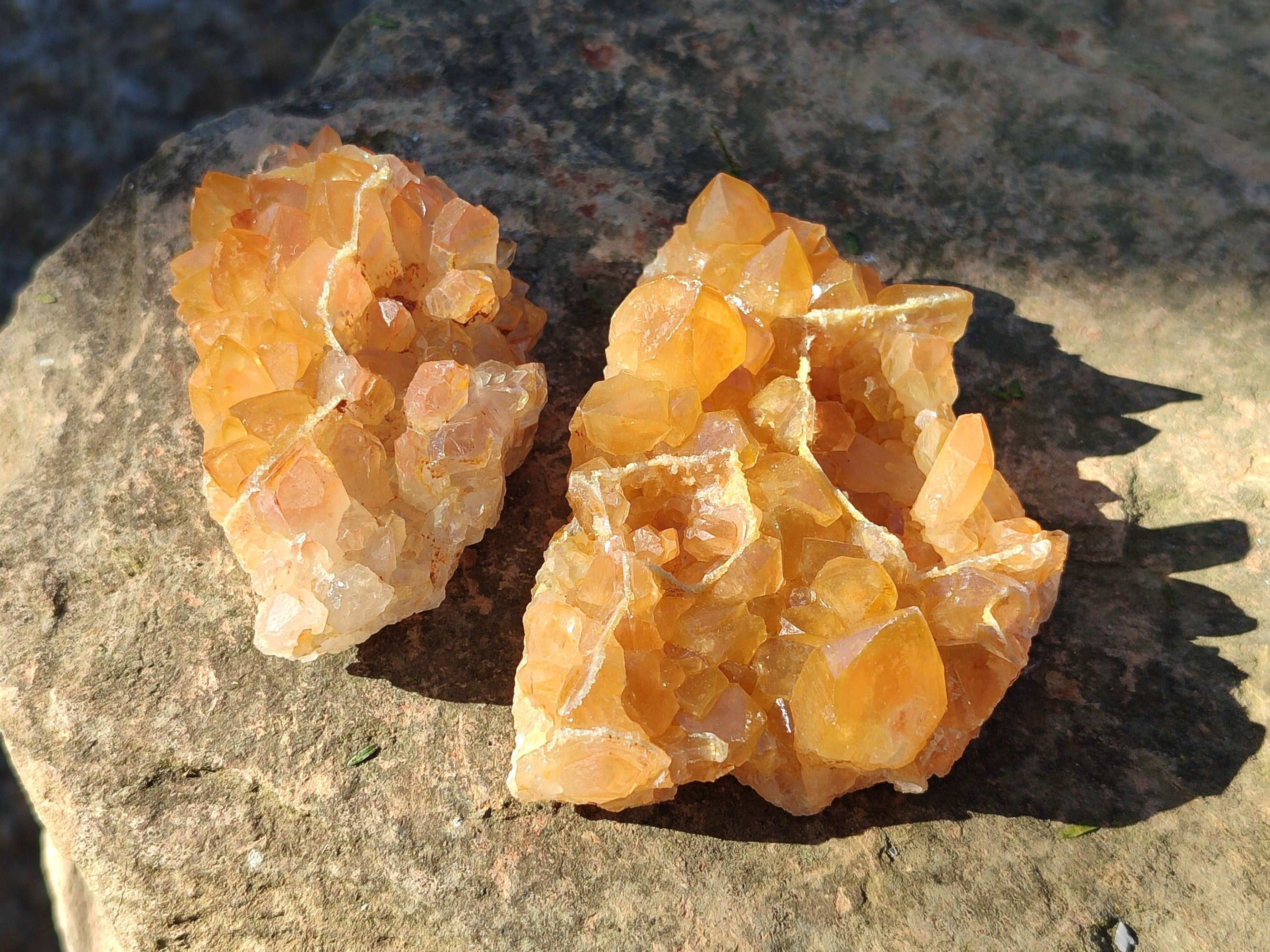 Natural Limonite Quartz Clusters x 12 From Solwezi, Zambia - Toprock Gemstones and Minerals 