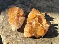 Natural Limonite Quartz Clusters x 12 From Solwezi, Zambia
