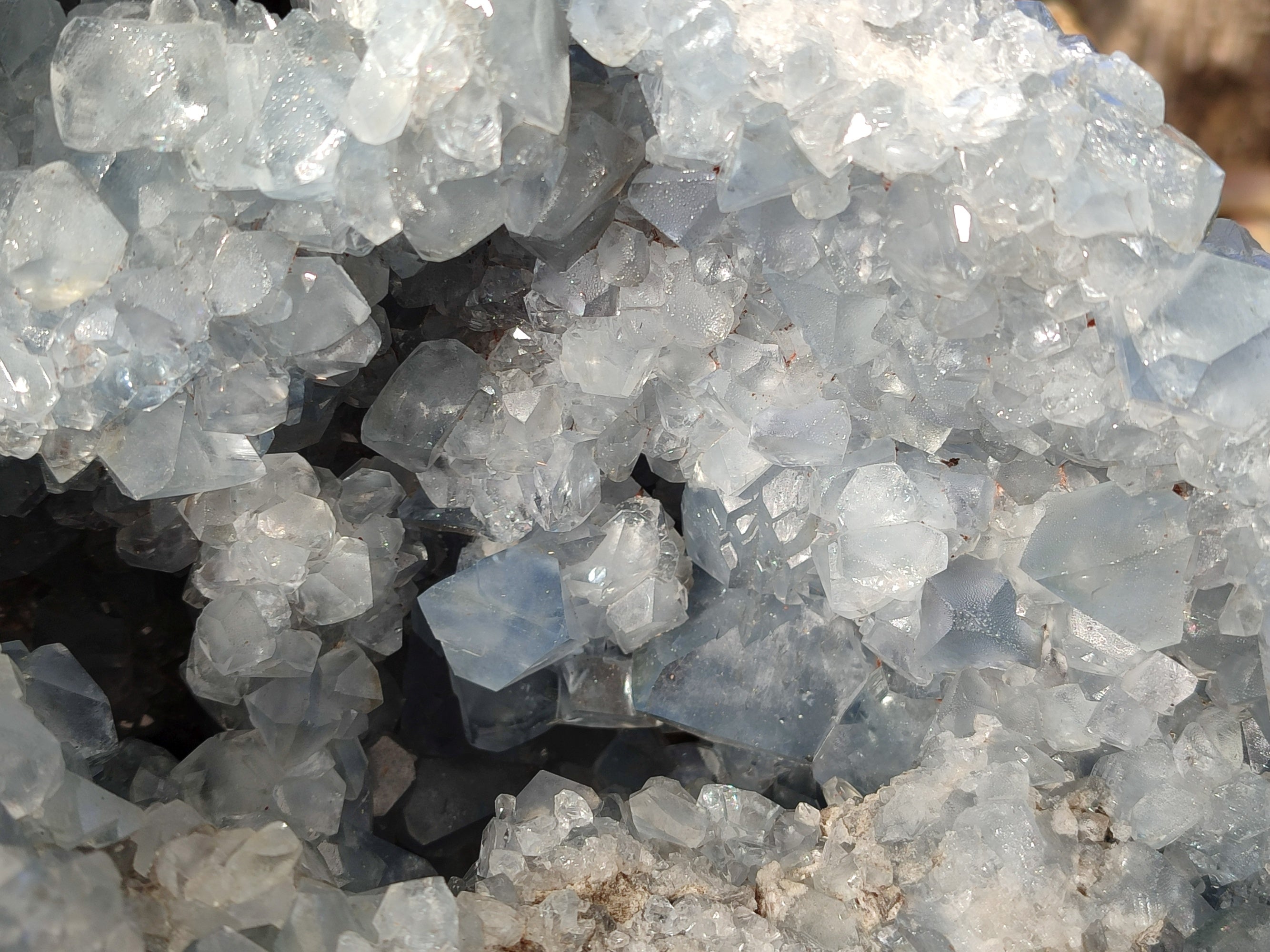 Natural Extra Large Celestite Geode Specimen x 1 From Sakoany, Madagascar - Toprock Gemstones and Minerals 