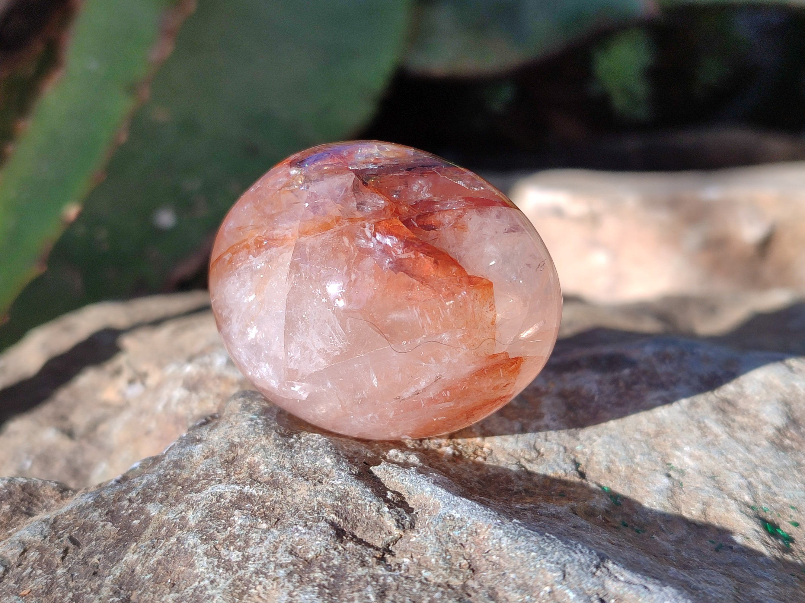 Polished Red Hematoid Quartz Palm Stones x 21 From Madagascar - Toprock Gemstones and Minerals 