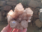 Natural Smokey Phantom Quartz Cluster x 2 From Luena, Congo - Toprock Gemstones and Minerals 