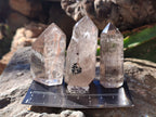 Polished Mixed Wonderland Inclusion Quartz Crystals Including Rutile x 12 from Madagascar - Toprock Gemstones and Minerals 