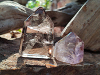 Polished Mixed Wonderland Inclusion Quartz Crystals Including Rutile x 12 from Madagascar - Toprock Gemstones and Minerals 