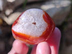 Polished Carnelian Agate Palm Stones x 26 From Madagascar - Toprock Gemstones and Minerals 