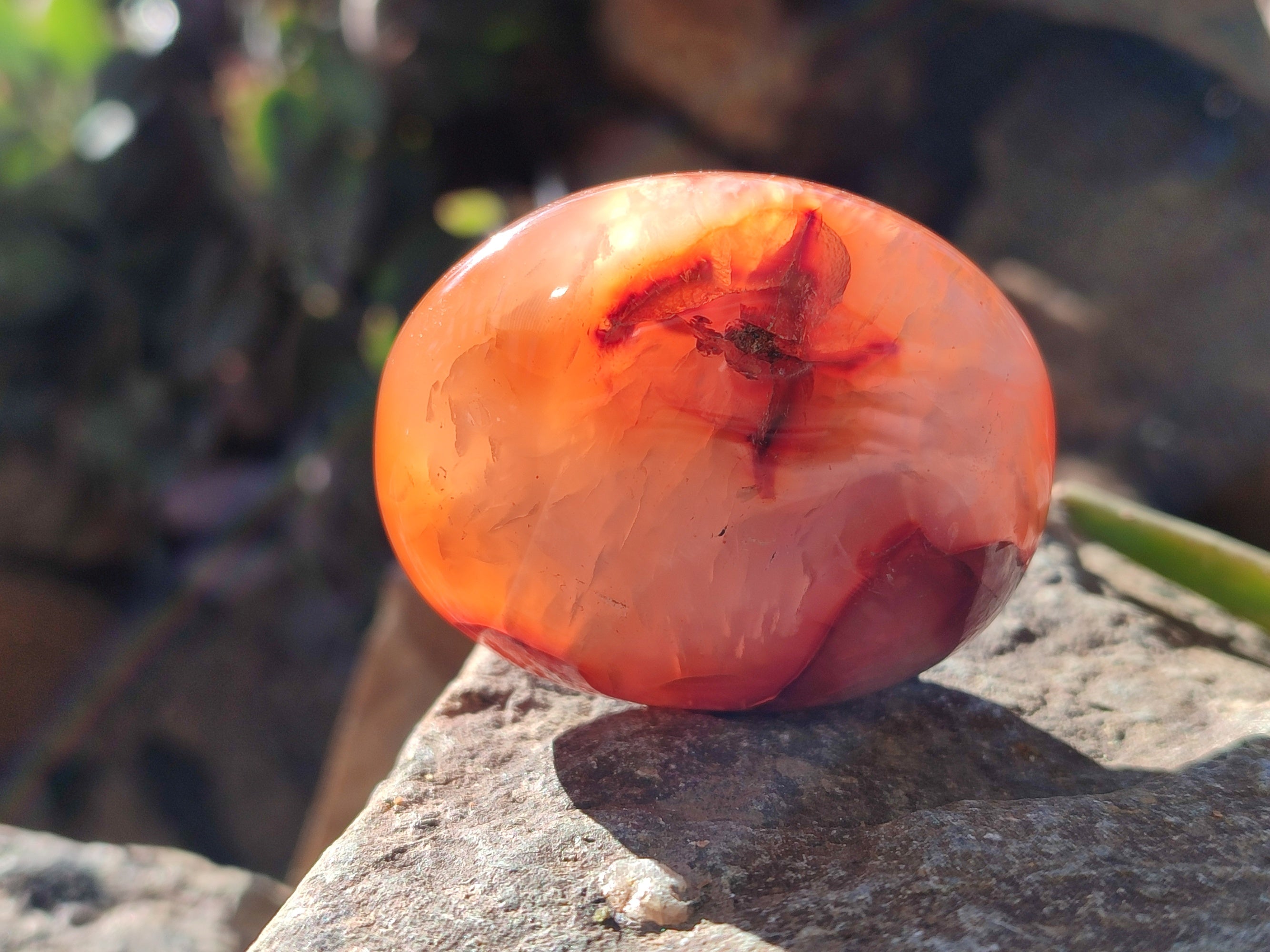 Polished Carnelian Agate Palm Stones x 26 From Madagascar - Toprock Gemstones and Minerals 