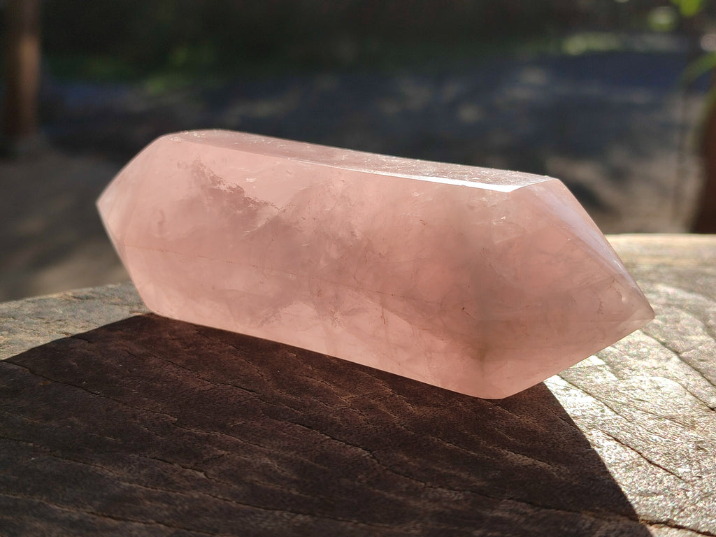 Polished Double Terminated Rose Quartz Points x 4 Ambatondrazaka, Madagascar - Toprock Gemstones and Minerals 