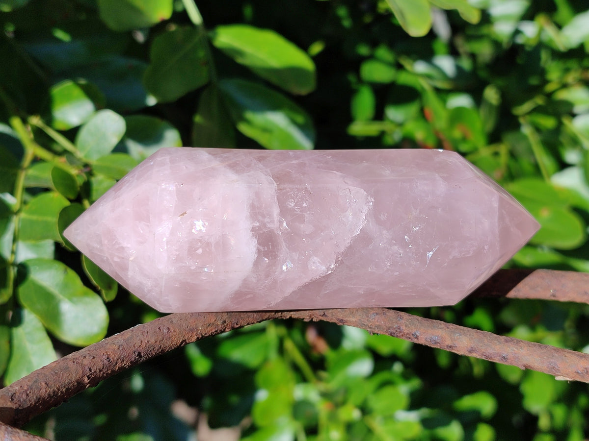 Polished Double Terminated Rose Quartz Points x 4 Ambatondrazaka, Madagascar - Toprock Gemstones and Minerals 