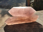 Polished Double Terminated Rose Quartz Points x 4 Ambatondrazaka, Madagascar - Toprock Gemstones and Minerals 