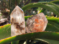 Polished Mixed Quartz and Smokey Inclusions Quartz including Citrine Quartz x 6 from Madagascar - Toprock Gemstones and Minerals 