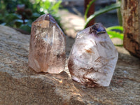 Polished Mixed Quartz and Smokey Inclusions Quartz including Citrine Quartz x 6 from Madagascar - Toprock Gemstones and Minerals 