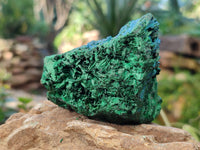 Natural Silky Malachite Specimens x 3 From Kasompe, Congo - Toprock Gemstones and Minerals 
