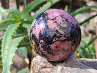 Polished Pink Rhodonite Spheres x 3 From Ambindavato, Madagascar - Toprock Gemstones and Minerals 