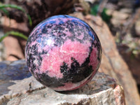 Polished Pink Rhodonite Spheres x 3 From Ambindavato, Madagascar - Toprock Gemstones and Minerals 