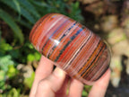 Polished Banded Tiger Iron Jasper Standing Free Forms x 2 From South Africa - Toprock Gemstones and Minerals 