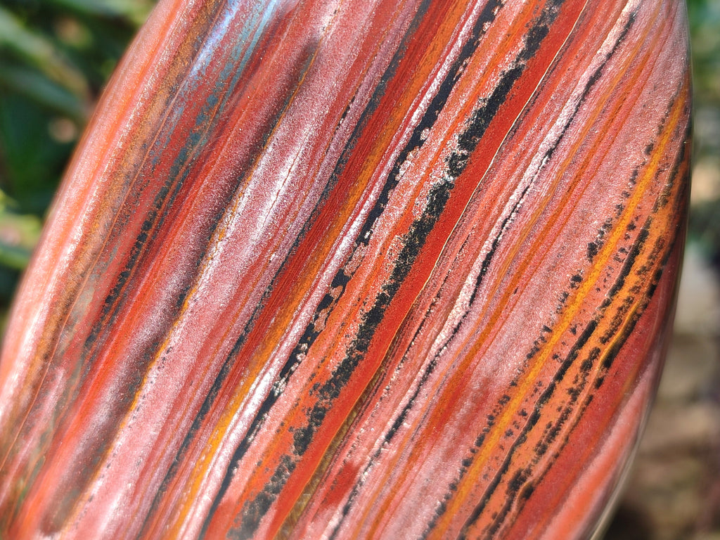 Polished Banded Tiger Iron Jasper Standing Free Forms x 2 From South Africa - Toprock Gemstones and Minerals 