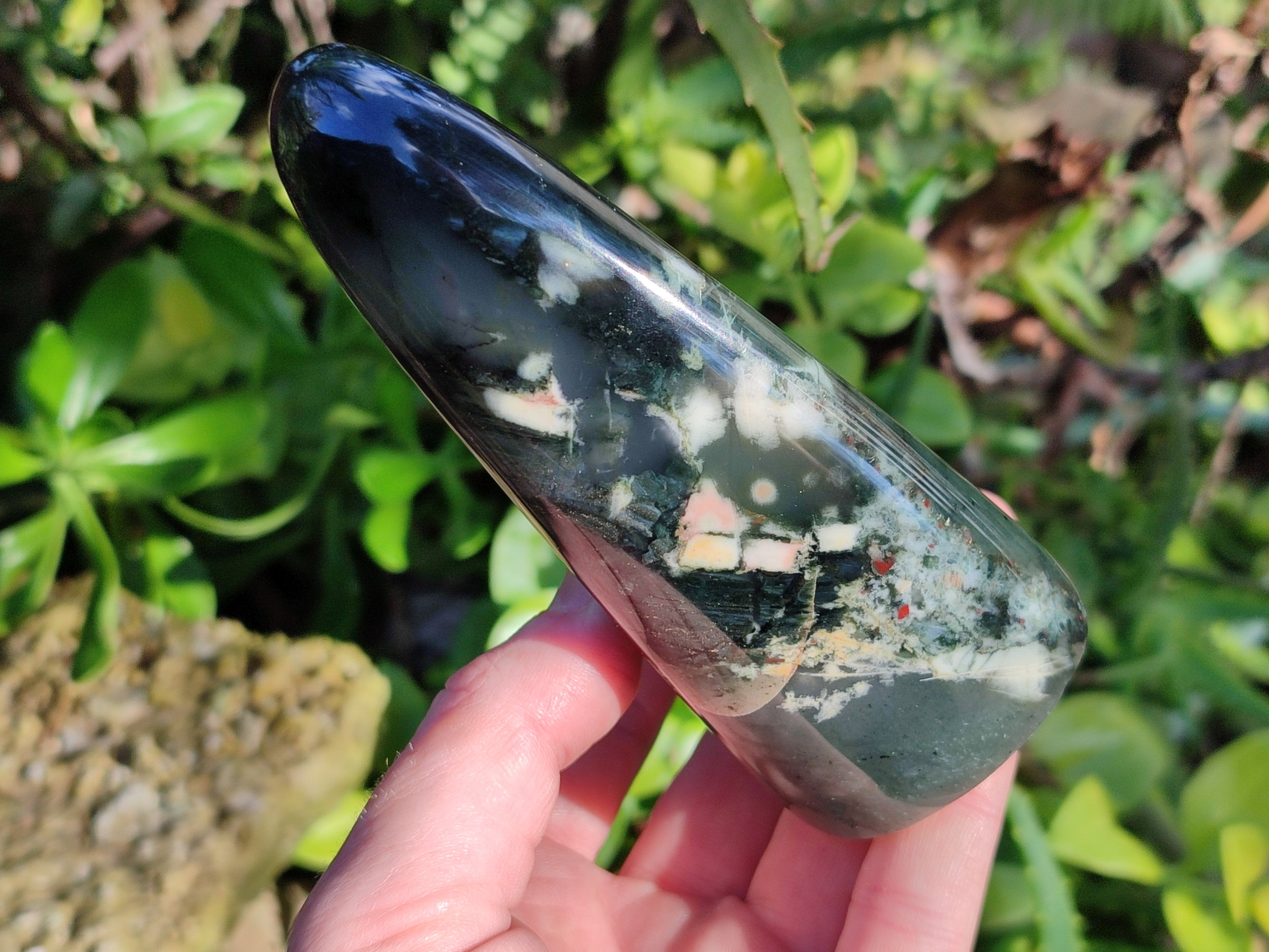 Polished Bloodstone Standing Free Forms x 2 From Swaziland - Toprock Gemstones and Minerals 