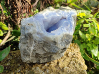 Natural Blue Lace Agate Geode Specimens x 1 From Nsanje, Malawi