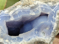 Natural Blue Lace Agate Geode Specimens x 1 From Nsanje, Malawi