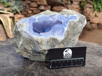 Natural Blue Lace Agate Geode Specimens x 1 From Nsanje, Malawi