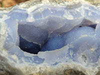 Natural Blue Lace Agate Geode Specimens x 1 From Nsanje, Malawi