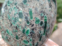 Polished Emerald Mica In Matrix Standing Free Forms x 2 From Mutoko, Zimbabwe - Toprock Gemstones and Minerals 
